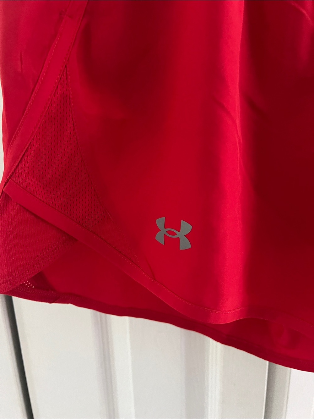 Under Armour Women's Bright Red Athletic Shorts - Picture 3 of 5